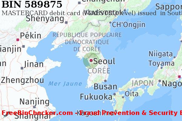 589875 MASTERCARD debit South Korea KR BIN Liste 
