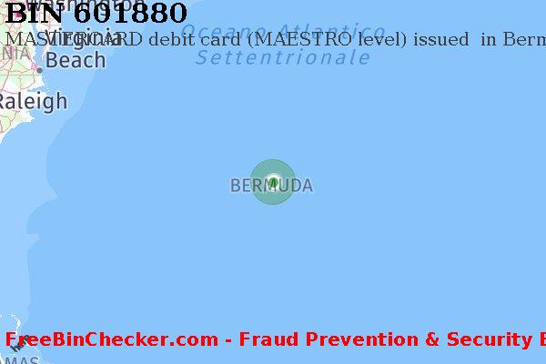 601880 MASTERCARD debit Bermuda BM Lista BIN