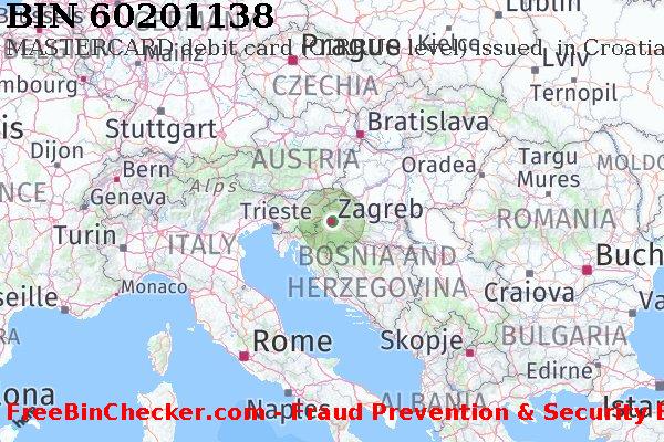 60201138 MASTERCARD debit Croatia HR BIN List