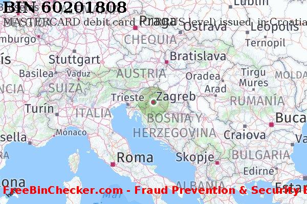 60201808 MASTERCARD debit Croatia HR Lista de BIN