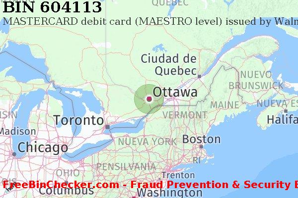 604113 MASTERCARD debit Canada CA Lista de BIN