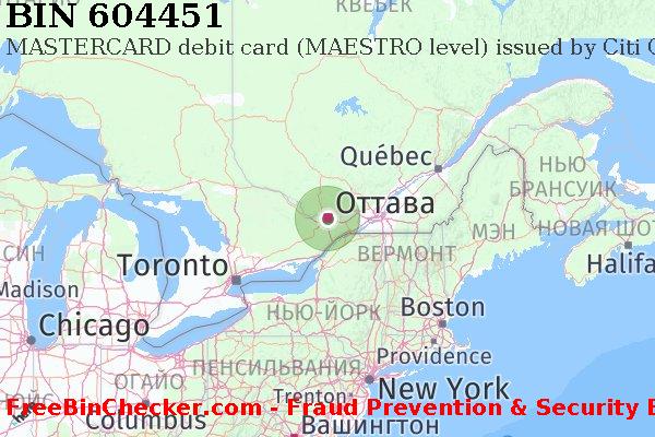 604451 MASTERCARD debit Canada CA Список БИН