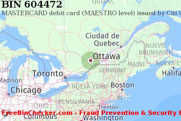 604472 MASTERCARD debit Canada CA Lista de BIN