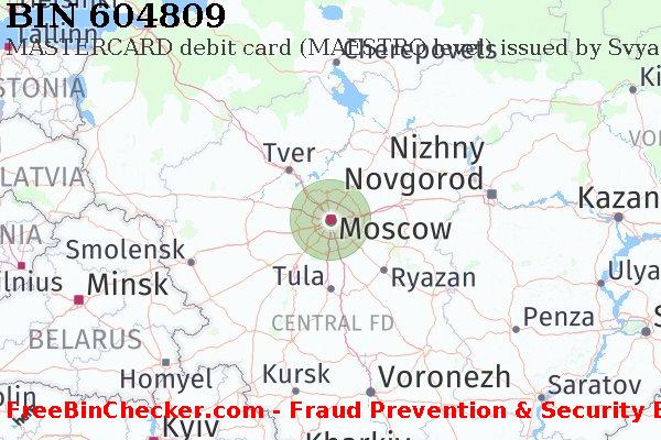 604809 MASTERCARD debit Russian Federation RU BIN Lijst