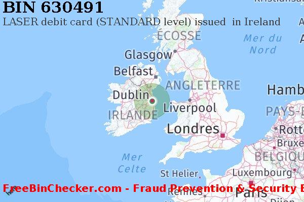 630491 LASER debit Ireland IE BIN Liste 