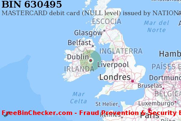 630495 MASTERCARD debit Ireland IE Lista de BIN
