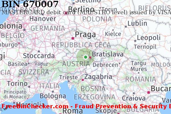 670007 MASTERCARD debit Austria AT Lista BIN