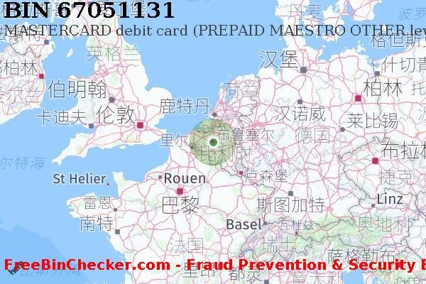 67051131 MASTERCARD debit Belgium BE BIN列表