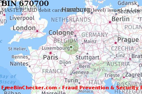670700 MASTERCARD debit Luxembourg LU বিন তালিকা