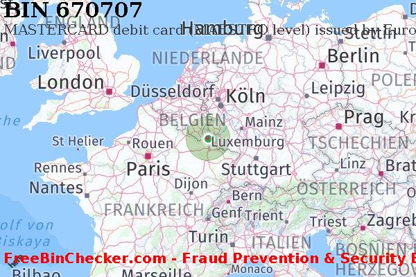 670707 MASTERCARD debit Luxembourg LU BIN-Liste
