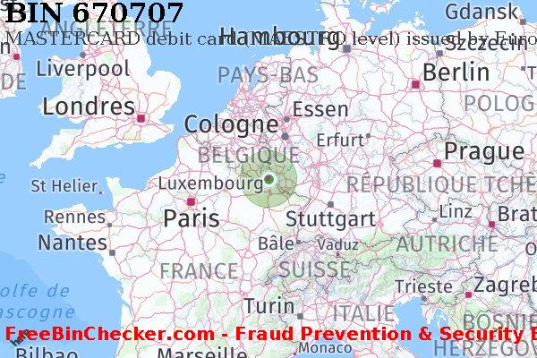 670707 MASTERCARD debit Luxembourg LU BIN Liste 