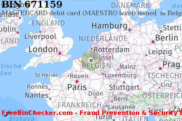 671159 MASTERCARD debit Belgium BE BIN-Liste