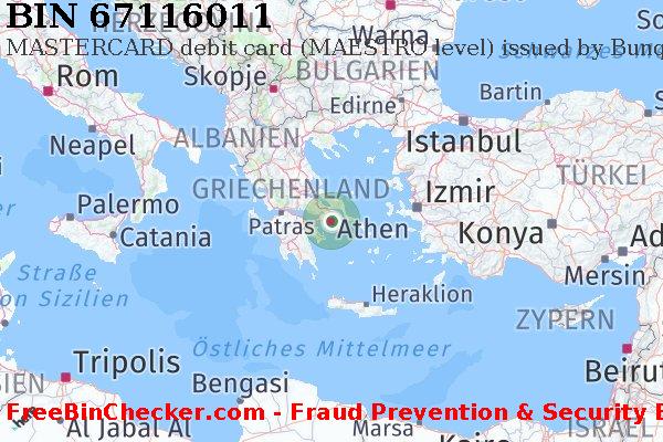 67116011 MASTERCARD debit Greece GR BIN-Liste