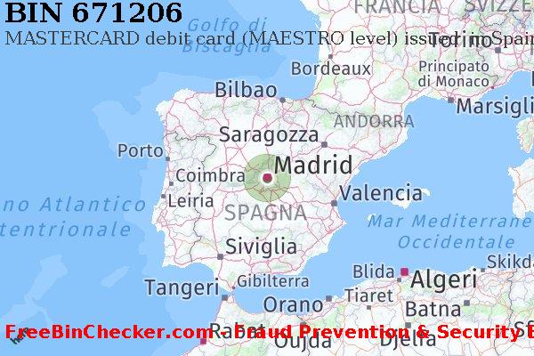 671206 MASTERCARD debit Spain ES Lista BIN