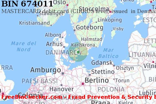 674011 MASTERCARD debit Denmark DK Lista BIN