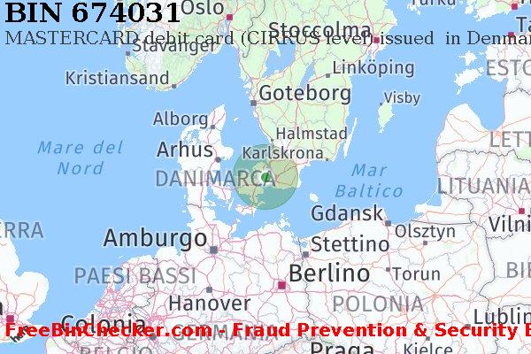 674031 MASTERCARD debit Denmark DK Lista BIN