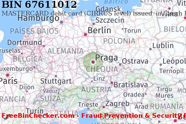 67611012 MASTERCARD debit Czech Republic CZ Lista de BIN