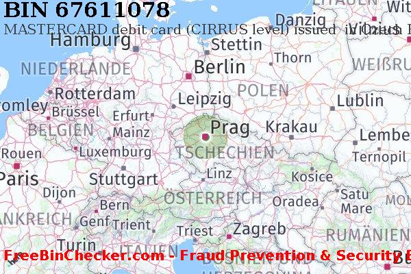67611078 MASTERCARD debit Czech Republic CZ BIN-Liste