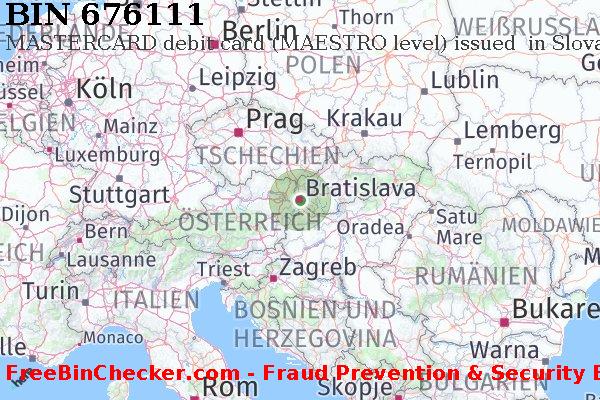 676111 MASTERCARD debit Slovakia (Slovak Republic) SK BIN-Liste