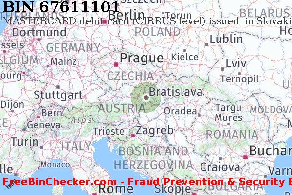 67611101 MASTERCARD debit Slovakia (Slovak Republic) SK বিন তালিকা