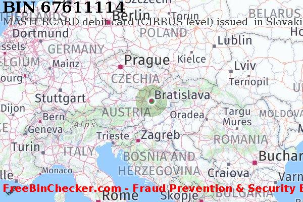 67611114 MASTERCARD debit Slovakia (Slovak Republic) SK বিন তালিকা