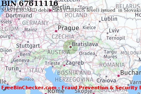 67611116 MASTERCARD debit Slovakia (Slovak Republic) SK BIN List