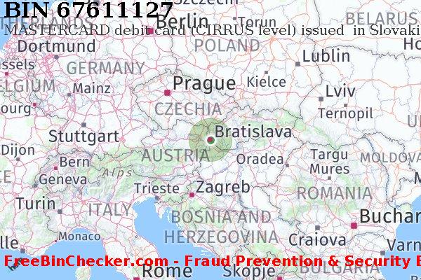 67611127 MASTERCARD debit Slovakia (Slovak Republic) SK বিন তালিকা