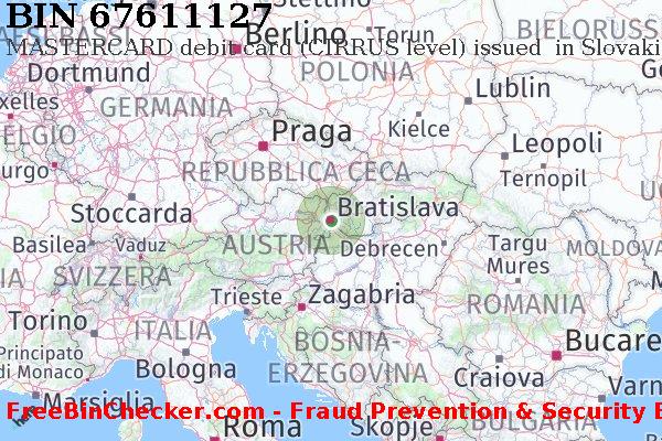 67611127 MASTERCARD debit Slovakia (Slovak Republic) SK Lista BIN