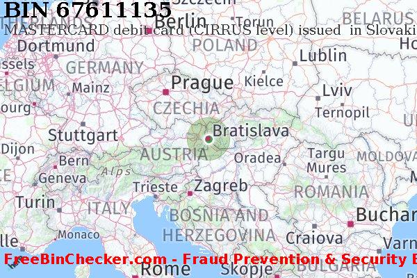 67611135 MASTERCARD debit Slovakia (Slovak Republic) SK BIN List