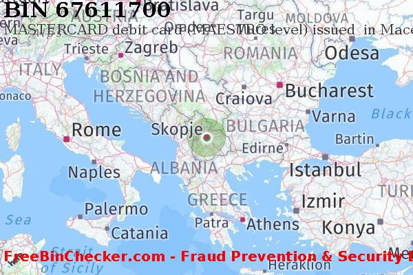 67611700 MASTERCARD debit Macedonia MK BIN List