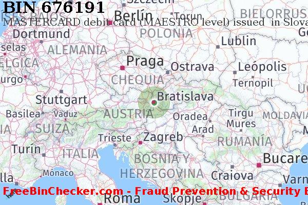 676191 MASTERCARD debit Slovakia (Slovak Republic) SK Lista de BIN