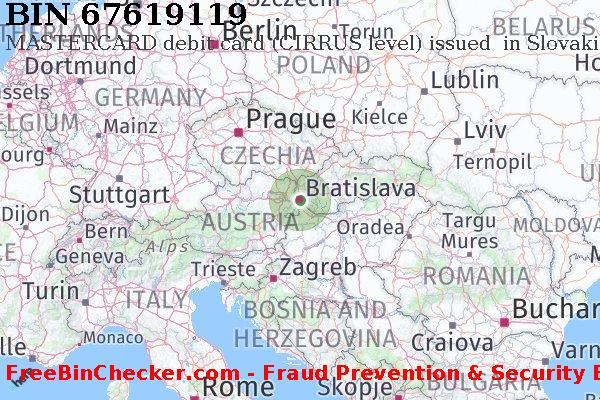 67619119 MASTERCARD debit Slovakia (Slovak Republic) SK বিন তালিকা