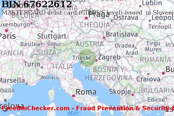 67622612 MASTERCARD debit Slovenia SI Lista de BIN
