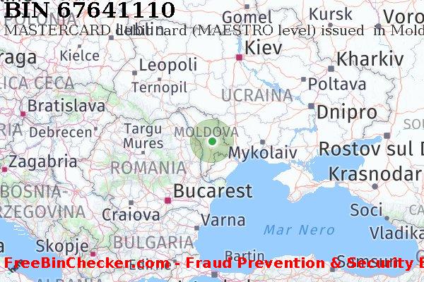 67641110 MASTERCARD debit Moldova MD Lista BIN