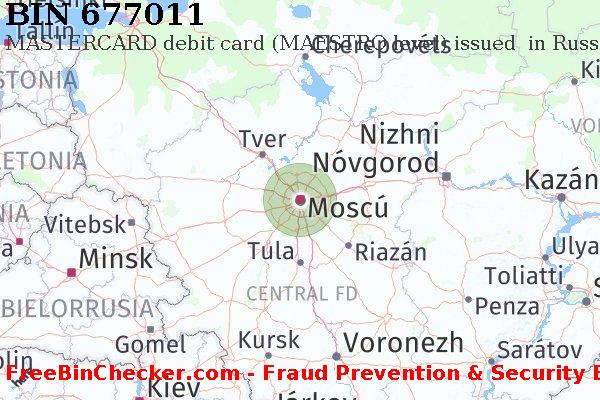 677011 MASTERCARD debit Russian Federation RU Lista de BIN