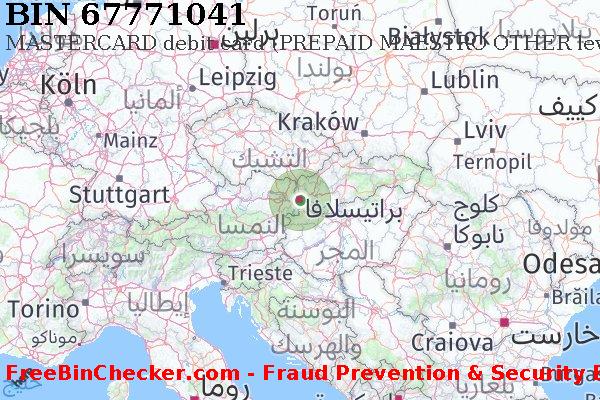 67771041 MASTERCARD debit Slovakia (Slovak Republic) SK قائمة BIN