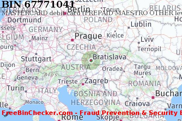 67771041 MASTERCARD debit Slovakia (Slovak Republic) SK বিন তালিকা