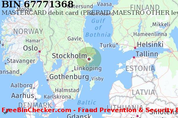 67771368 MASTERCARD debit Sweden SE बिन सूची