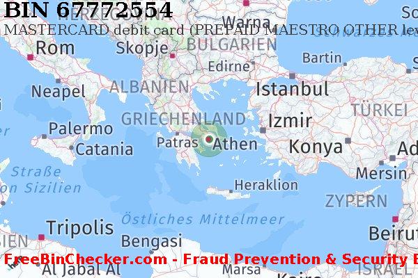 67772554 MASTERCARD debit Greece GR BIN-Liste