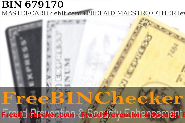 679170 MASTERCARD debit   Lista de BIN