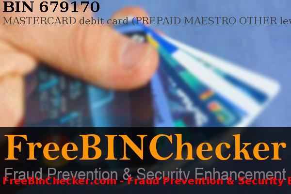 679170 MASTERCARD debit   Lista de BIN