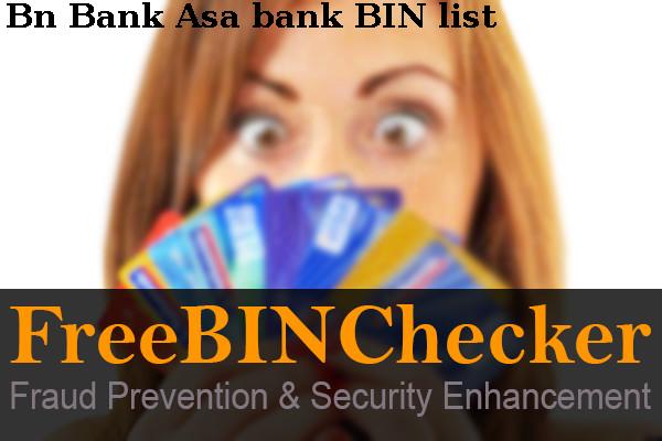 Bn Bank Asa Список БИН
