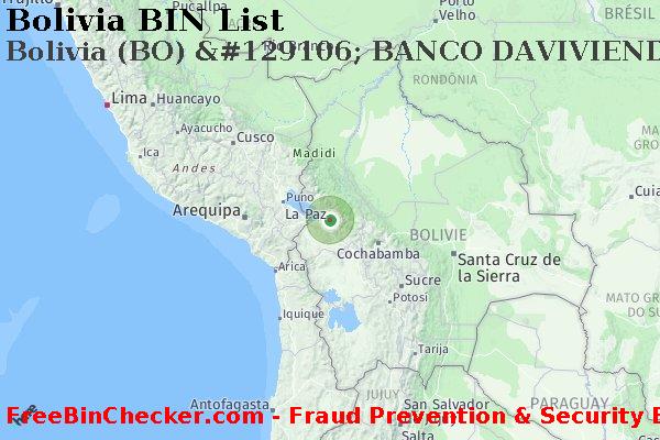 Bolivia Bolivia+%28BO%29+%26%23129106%3B+BANCO+DAVIVIENDA%2C+S.A. BIN Liste 
