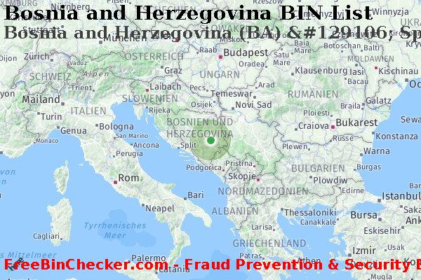 Bosnia and Herzegovina Bosnia+and+Herzegovina+%28BA%29+%26%23129106%3B+Sparkasse+Bank+Dd+Sarajevo BIN-Liste
