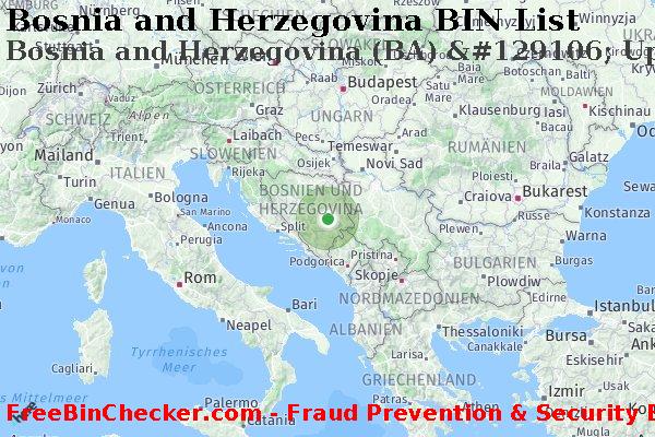 Bosnia and Herzegovina Bosnia+and+Herzegovina+%28BA%29+%26%23129106%3B+Upi+Banka+Dd+Sarajevo BIN-Liste