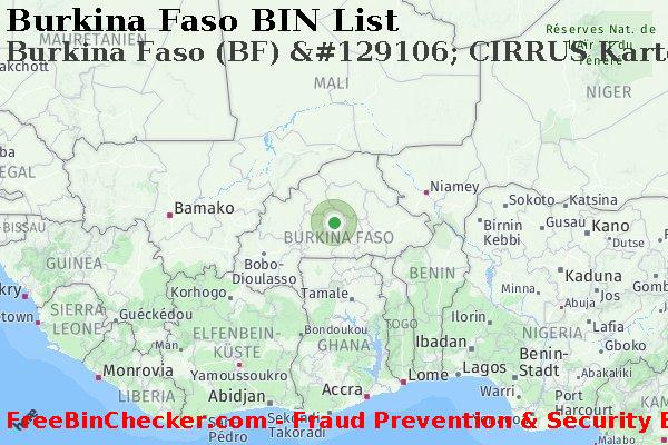 Burkina Faso Burkina+Faso+%28BF%29+%26%23129106%3B+CIRRUS+Karte BIN-Liste