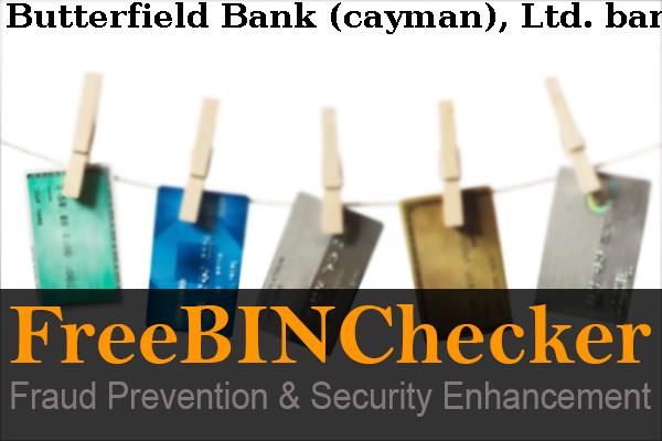 Butterfield Bank (cayman), Ltd. BIN 목록