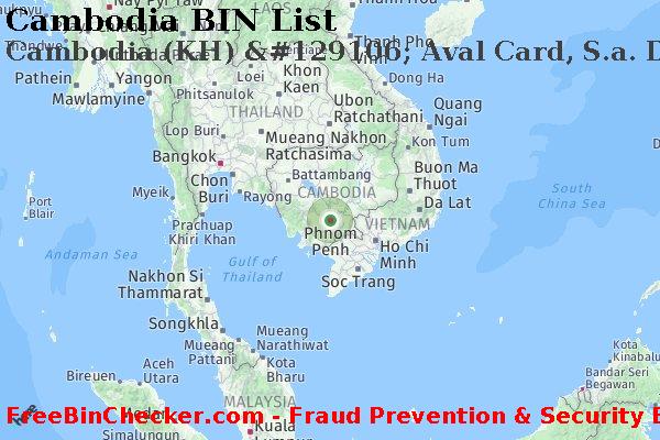 Cambodia Cambodia+%28KH%29+%26%23129106%3B+Aval+Card%2C+S.a.+De+C.v. BIN List