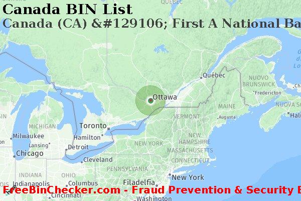 Canada Canada+%28CA%29+%26%23129106%3B+First+A+National+Banking+Association Lista BIN