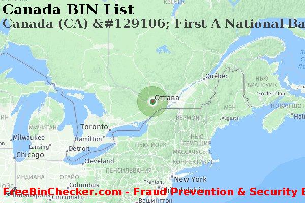 Canada Canada+%28CA%29+%26%23129106%3B+First+A+National+Banking+Association Список БИН